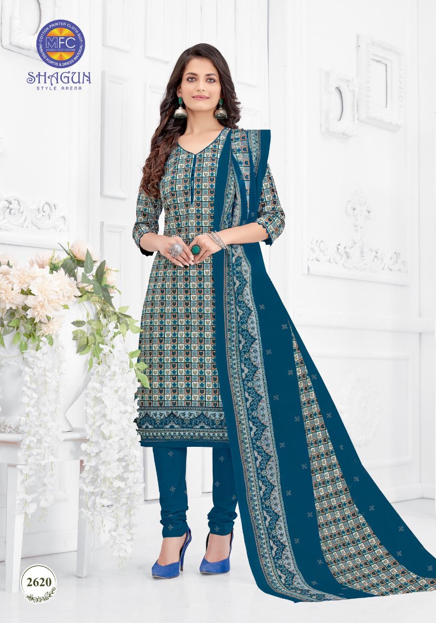 Mfc Shagun 26 Printed Cotton Caual Daily Wear Dress Materials Collection